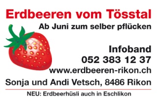 Erdbeeren vom Tösstal